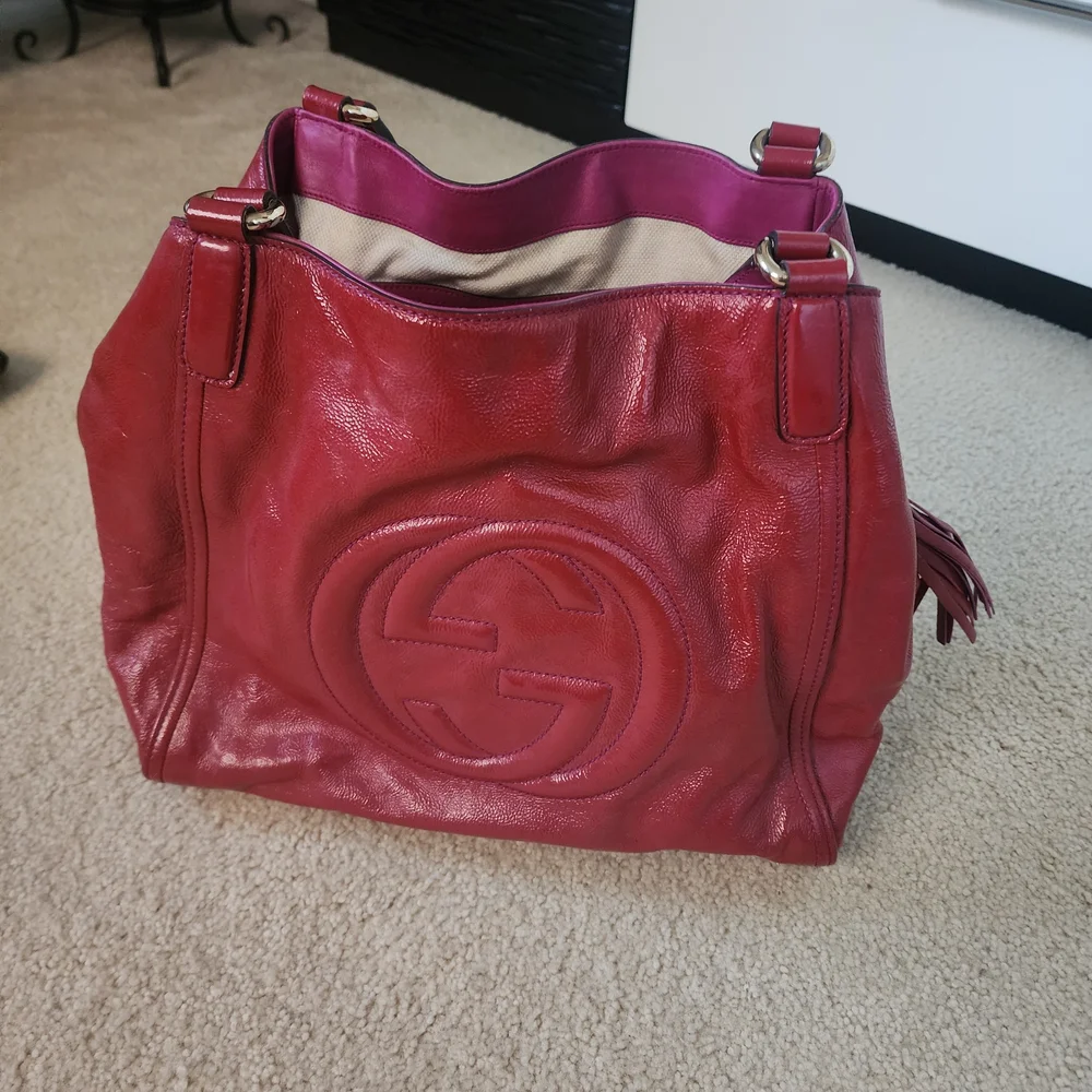 Gucci Pink Soho Leather Shoulder Bag - Picture 9 of 13